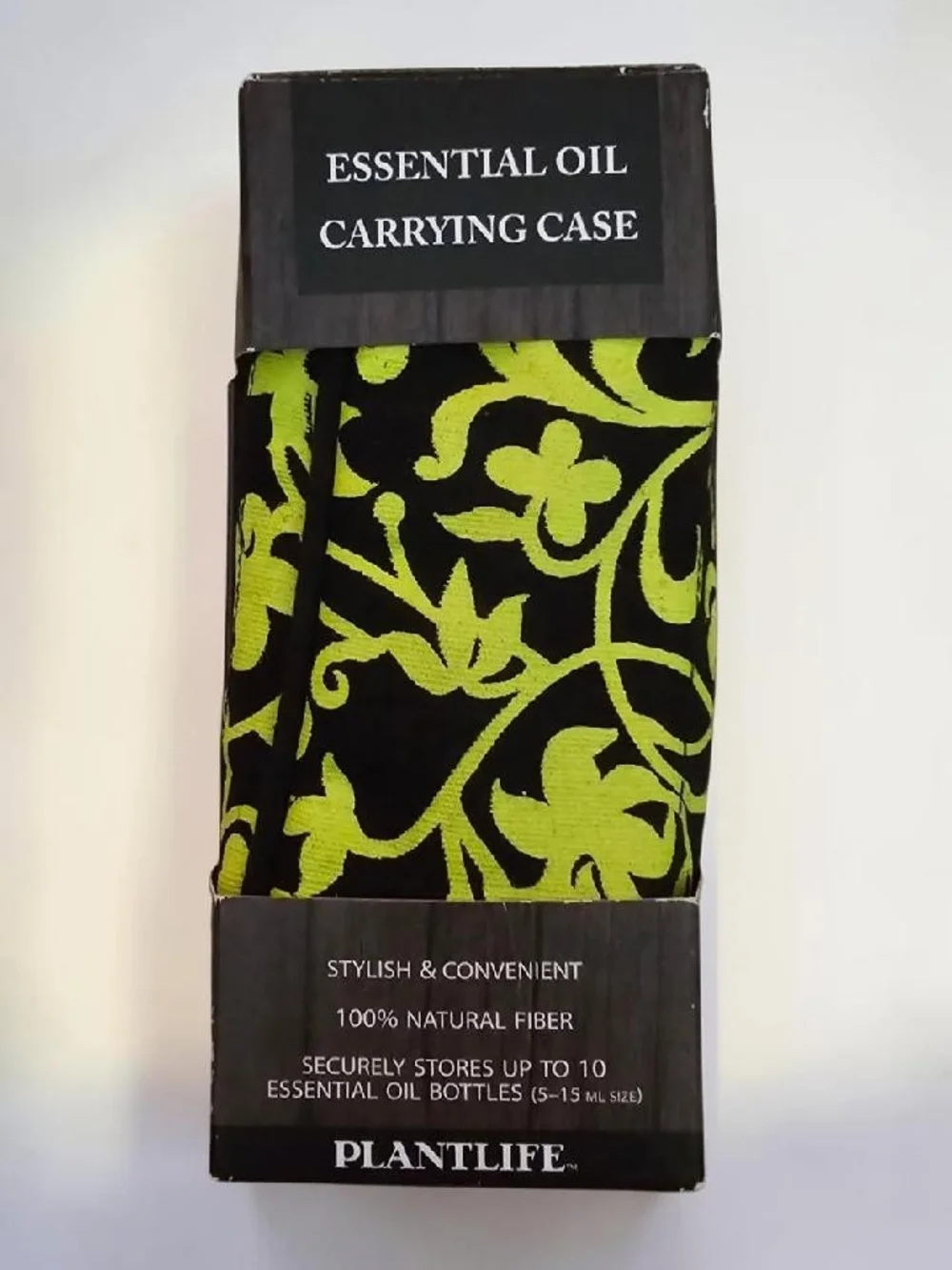 Essential Oil Natural Fiber Carrying Case NWT 10 Bottle Storage